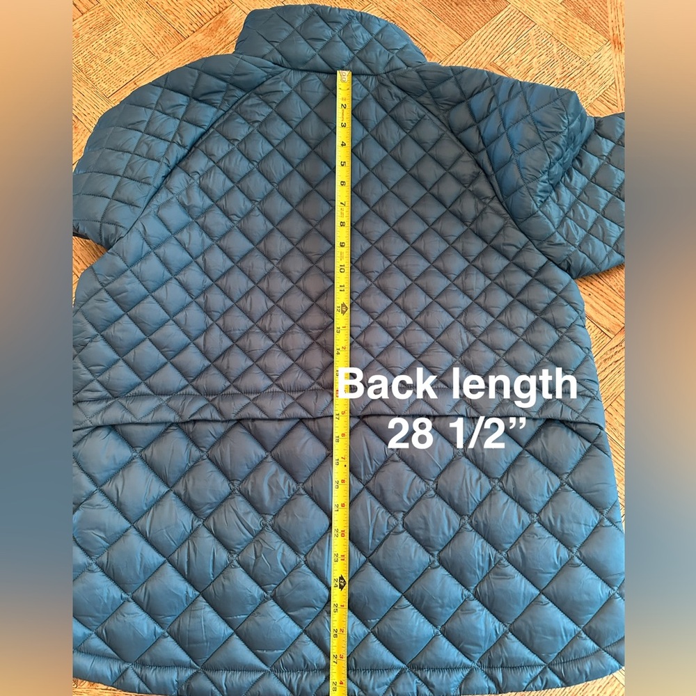 Athleta Teal Whisper Featherless Quilted Jacket XL - Like new - Picture 8 of 10